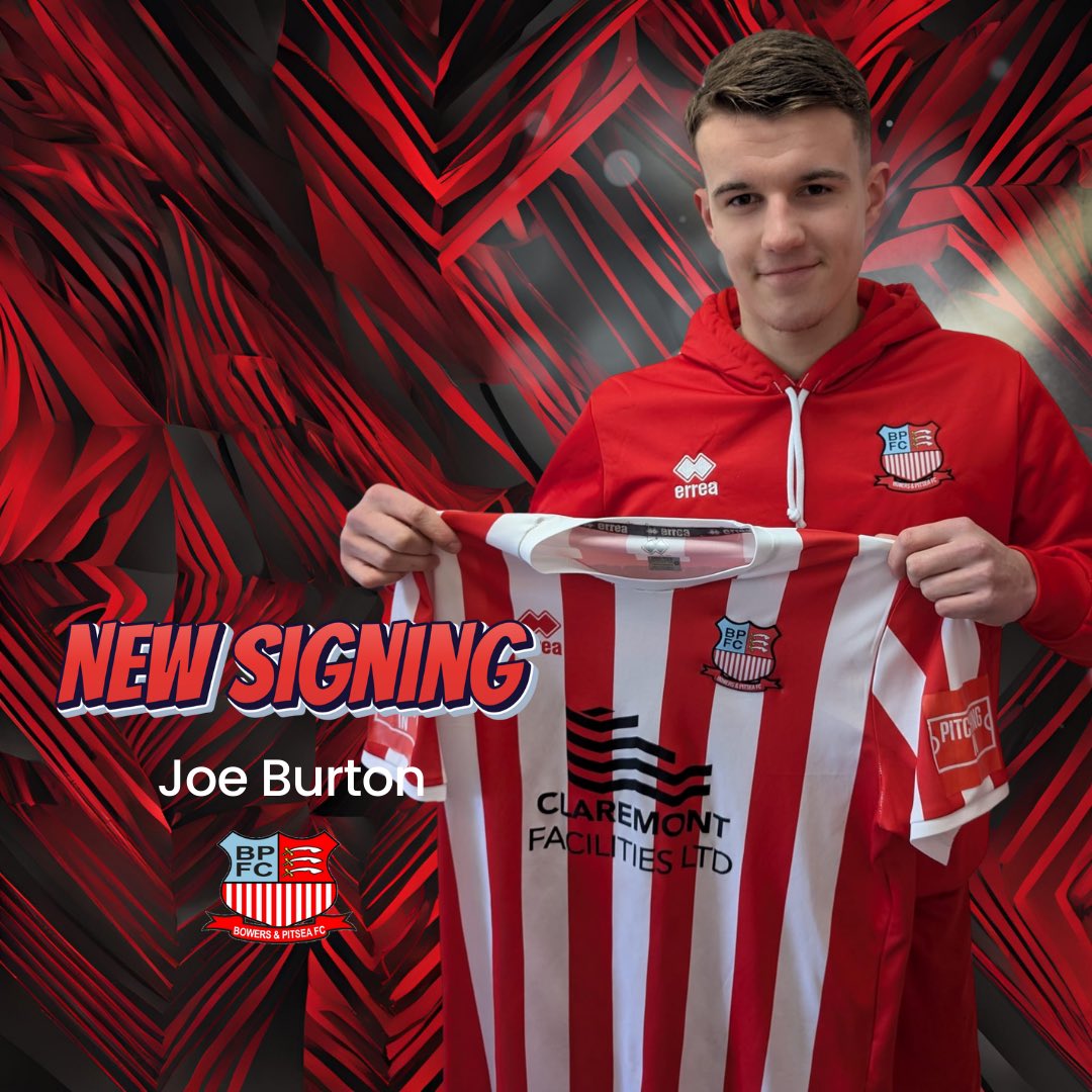 Bowerspitseafc's tweet photo. ✍🏻 Burton returns!

We are delighted to welcome Joe Burton back to Bowers &amp; Pitsea.

Joe joins from Hullbridge Sports having also played for Concord Rangers in the National League South under Rob Small.

Joe returns to the club having represented the club at U18s and U23s https://t.co/RzSTMxyIRi
