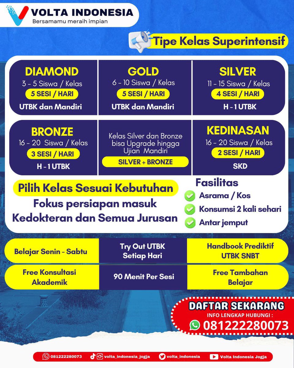volta_indonesia's tweet photo. #yogyakarta #yogyakartaistimewa #yogyakartacity #yogyakarta24jam #yogyakartahits #jogja #jogja24jam #jogjaistimewa #jogjaviral #jogjahits #bimbeljogja #bimbeljogjaberkualitas #bimbeljogjamurah #bimbelyogya #bimbelyogyakarta #bimbelmurah #bimbelmurahjogja #lesjogja #lesmurahjogja https://t.co/skvPmJp0Qu