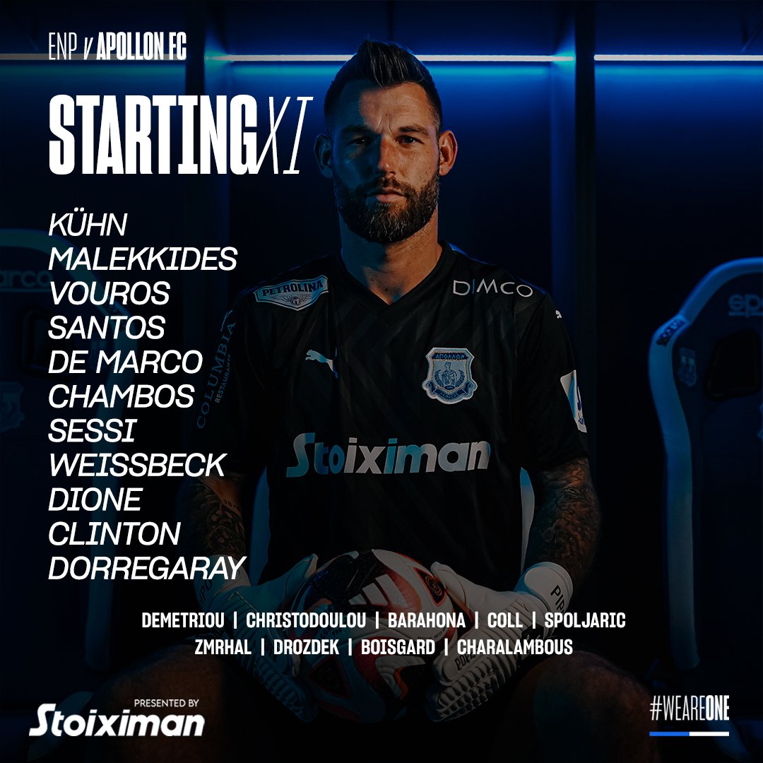 APOLLONOFFICIAL's tweet photo. 📋 𝐎𝐮𝐫 #𝐒𝐭𝐚𝐫𝐭𝐢𝐧𝐠𝐗𝐈 🔵⚪
#ApollonFC #ENPAPO https://t.co/13t0abtx07