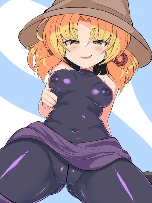 どうやっても見えないのに必死になっちゃってかわいそうだからちょっとだけ見せてあげようかなぁ～? 的な落書き諏訪子 