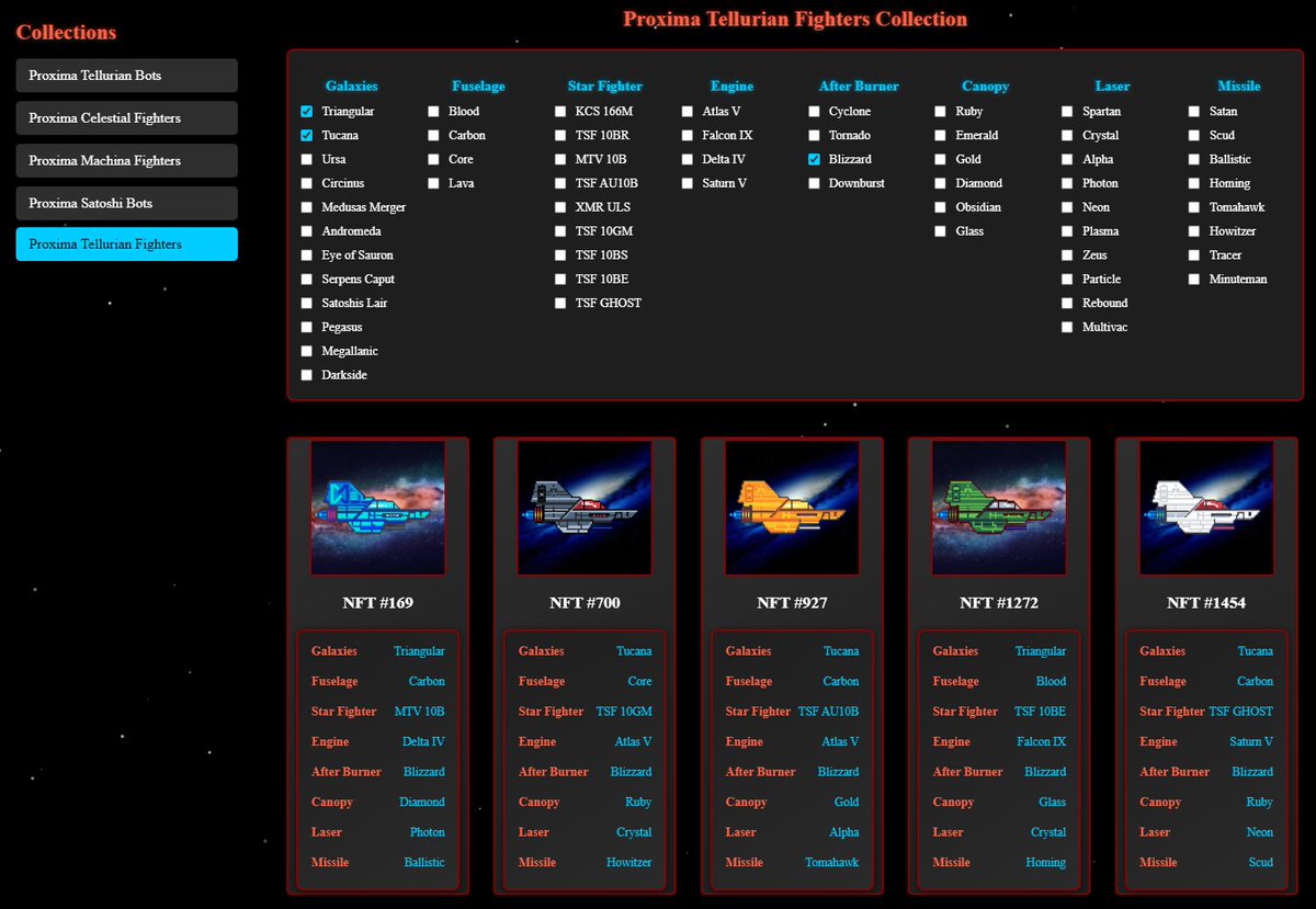 ProximaUniverse's tweet photo. AstroMart Progress

Dynamic Filters: 
Refine searches by traits
See only what you own or explore all on the marketplace Optimized for speed, cost &amp; scalability

Next steps: Cleaner UI &amp; beta testing!

#AstroMart #NFTGaming #AICrypto #NFTMarketplace #Web3Gaming @MultiVAC_Global https://t.co/y9LaPPbPsj
