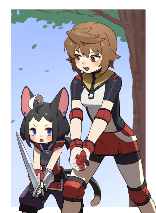 Sword practice with Kuruna  
