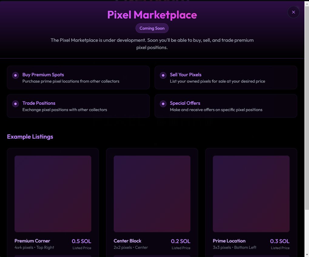 PixelBoard_'s tweet photo. Marketplace update will be pushed tomorrow, alongside a full implementation of allowing users to buy pixels with our native $PIXEL currency. 

• Marketplace
• Pixel Token Buying
• Burn Mechanism for pixel

Sometimes, it takes real believes to get things going from the ashes.. https://t.co/YDeJ8BvJRf