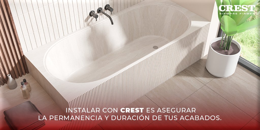 CRESTMx's tweet image. ¿Y si instalas esa bañera que siempre soñaste? Con las soluciones de CREST aseguras tu inversión, gracias a nuestras avanzadas fórmulas diseñadas para cuidar de tu instalación de principio a fin. #soluciones #bañera #casa #espacios