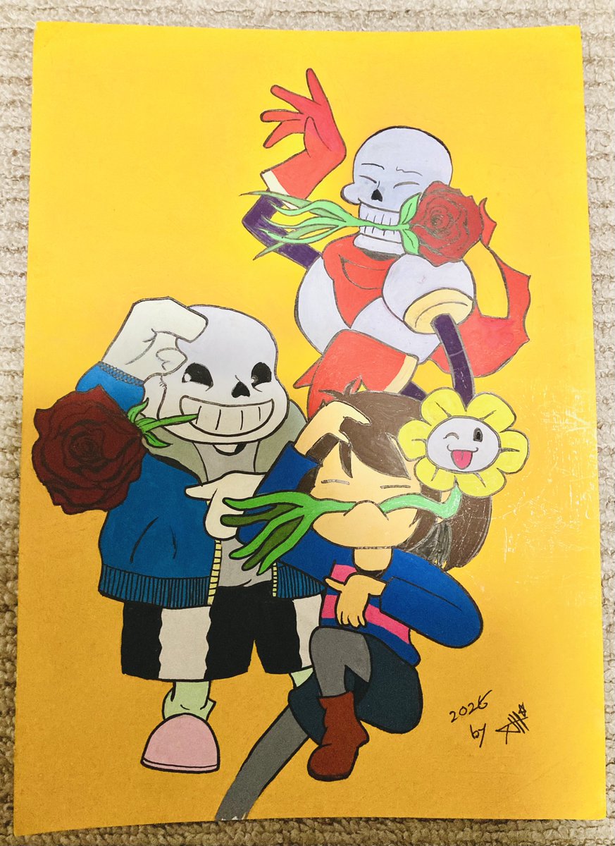 frisk 「当日は生原画たちも頒布致します。 #きみの選択 #UNDERTALE #delt」|奈頼vs原稿。のイラスト