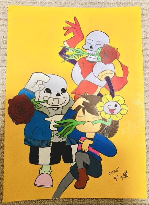 当日は生原画たちも頒布致します。 #きみの選択 #UNDERTALE #deltarune 直筆マンガ原稿は1200円 直筆イラストは各1点1000円となります。