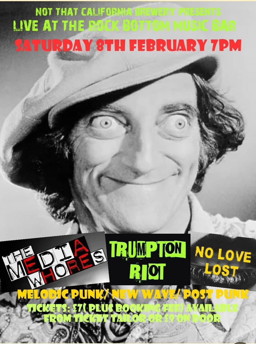 MediaWhoresband's tweet photo. Speaking of hitting the north! Not long until our first gigs of the year!
25 January a matinee gig in #Dundee #BeatGenerator. Doors 2pm
Followed by a hometown gig in #Falkirk at a new venue #TheRockBottom on 8 February w/Trumpton Riot & No Love Lost!
https://t.co/Pl2NrbJs7E https://t.co/1Az1Ny0kBJ