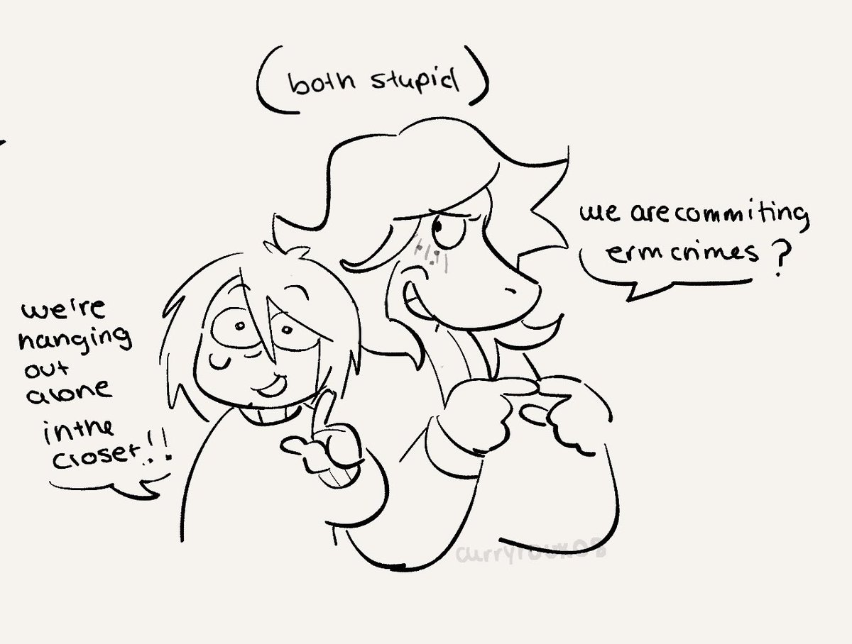 curryroux08's tweet photo. doodle dump susie and kris are best friends and also equally stupid

#DELTARUNE #deltarunefanart https://t.co/ySLut6OLYS