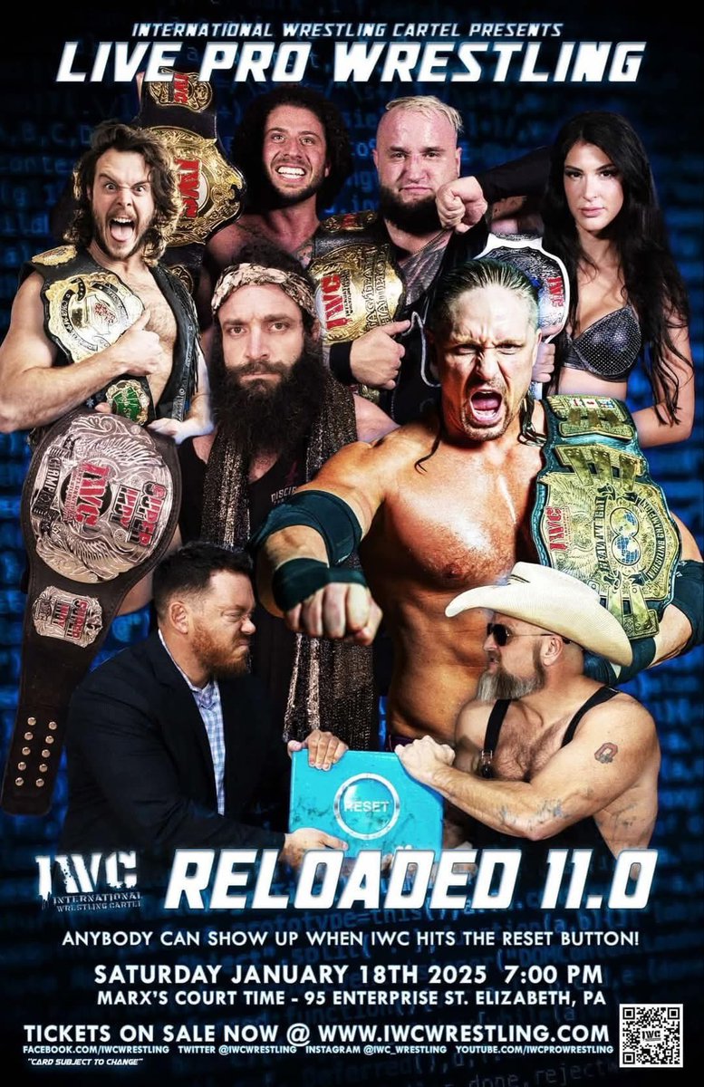MarcusPDeAngelo's tweet image. We’re just ONE WEEK AWAY from @IWCwrestling Reloaded and I’m ready to take my place at the top of the company. It was always going to happen, but this show just speeds up the process.

Believe me when I say you don’t want to miss it!

iwcwrestling.ticketleap.com/reloaded-110/d…

#ResetButton
