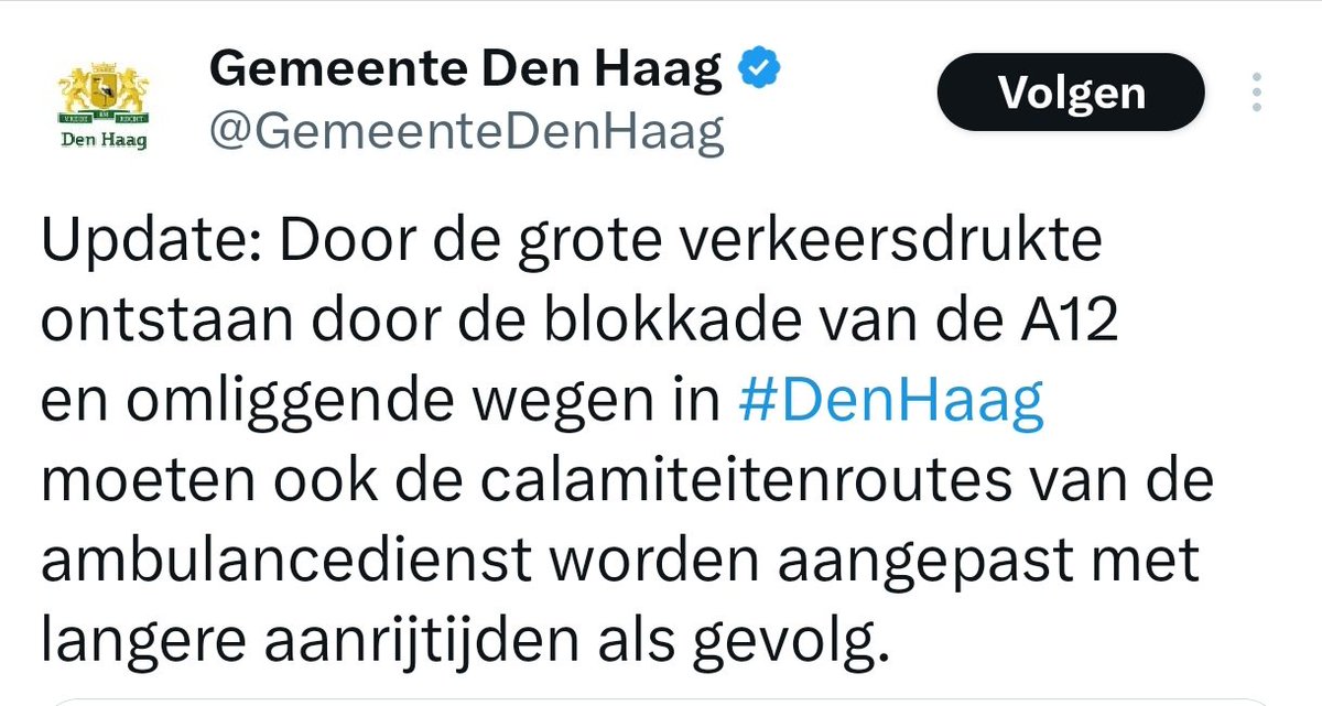 maartenbrink's tweet image. Dat door de #XR demonstraties de calamiteiten routes van de ambulances moeten worden aangepast gaat een stap te ver wat mij betreft. Daarmee is de grens van acceptabel en ongevaarlijk actievoeren echt te ver overschreden.
#denhaag #politie #ambulance #A12