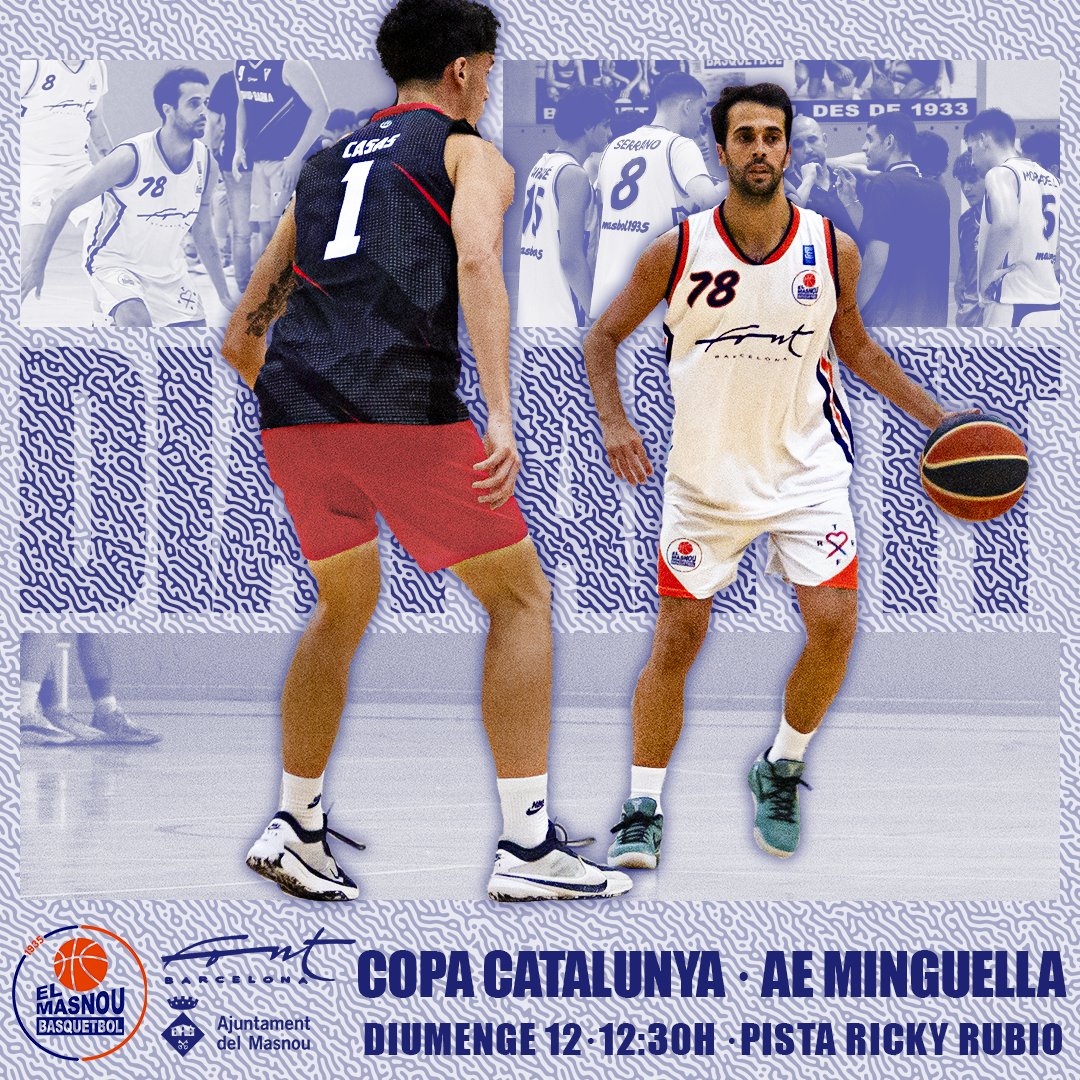 J13| Demà primer partit de l'any del Sènior A a la #pistarickyrubio

🏀COPA CATALUNYA vs @aeminguella
📆Diumenge 12| 🕕12:30h
📍 Pavelló municipal del Masnou

#SomMasbol #CopaCatalunyaBQ