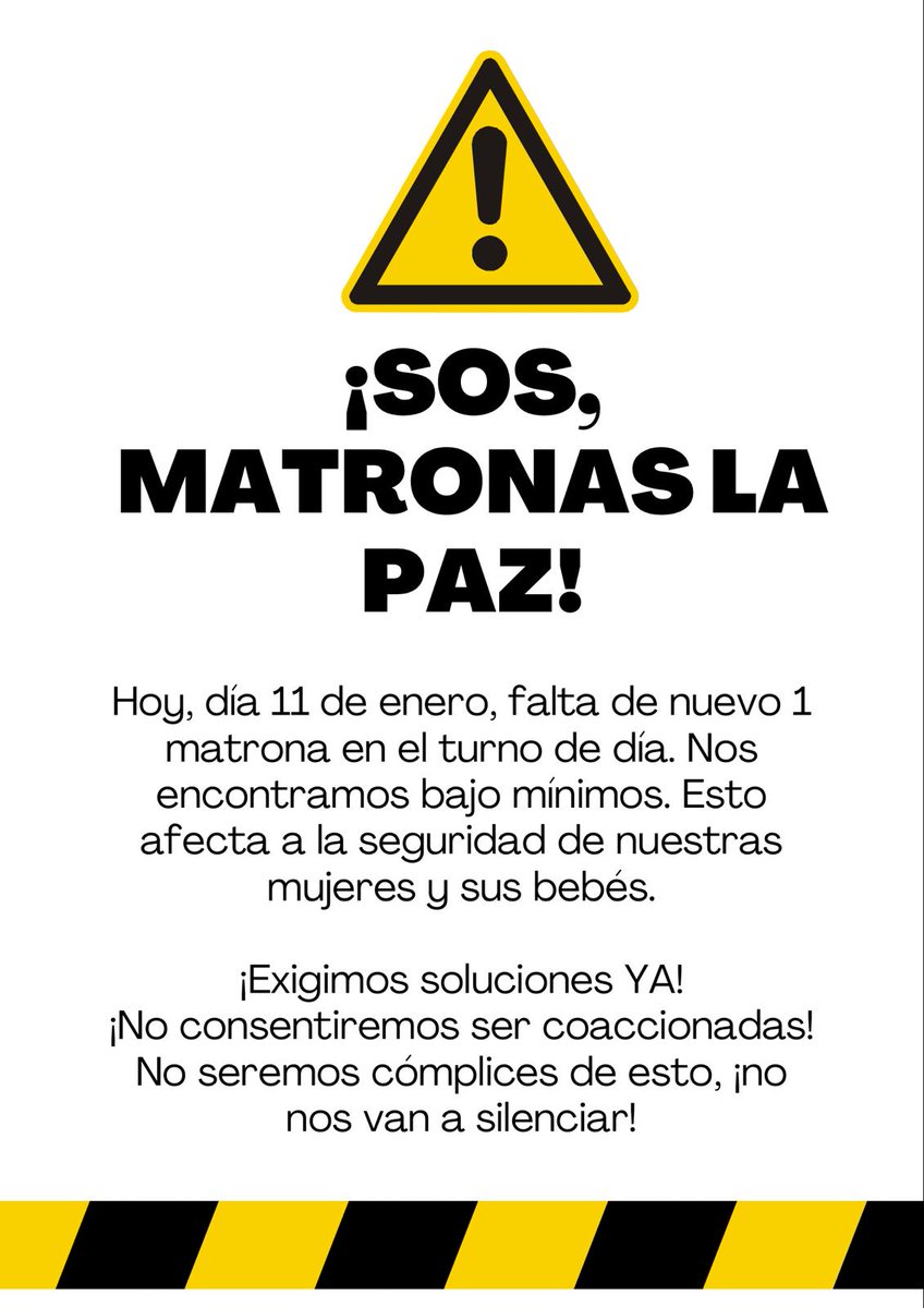 Urgenciaslapaz's tweet photo. Esto es lo que le importa a la dirección del hospital La Paz y a la Consejería de Sanidad la seguridad de madres y bebés https://t.co/SkgdOshQ4q