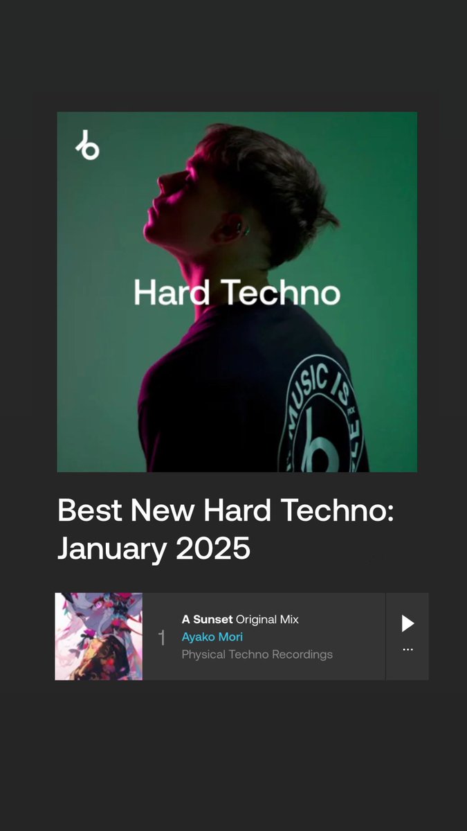hellokuronekoap's tweet photo. 私の今年初EP発売されました！Beatportハードテクノのビッグバナー、A sunsetは1月のベストハードテクノとWarm up essentials に選ばれました。ブレイクビーツも収録してます！よかったら視聴お願いします🙇🙇 https://t.co/h7iUTlAlyA