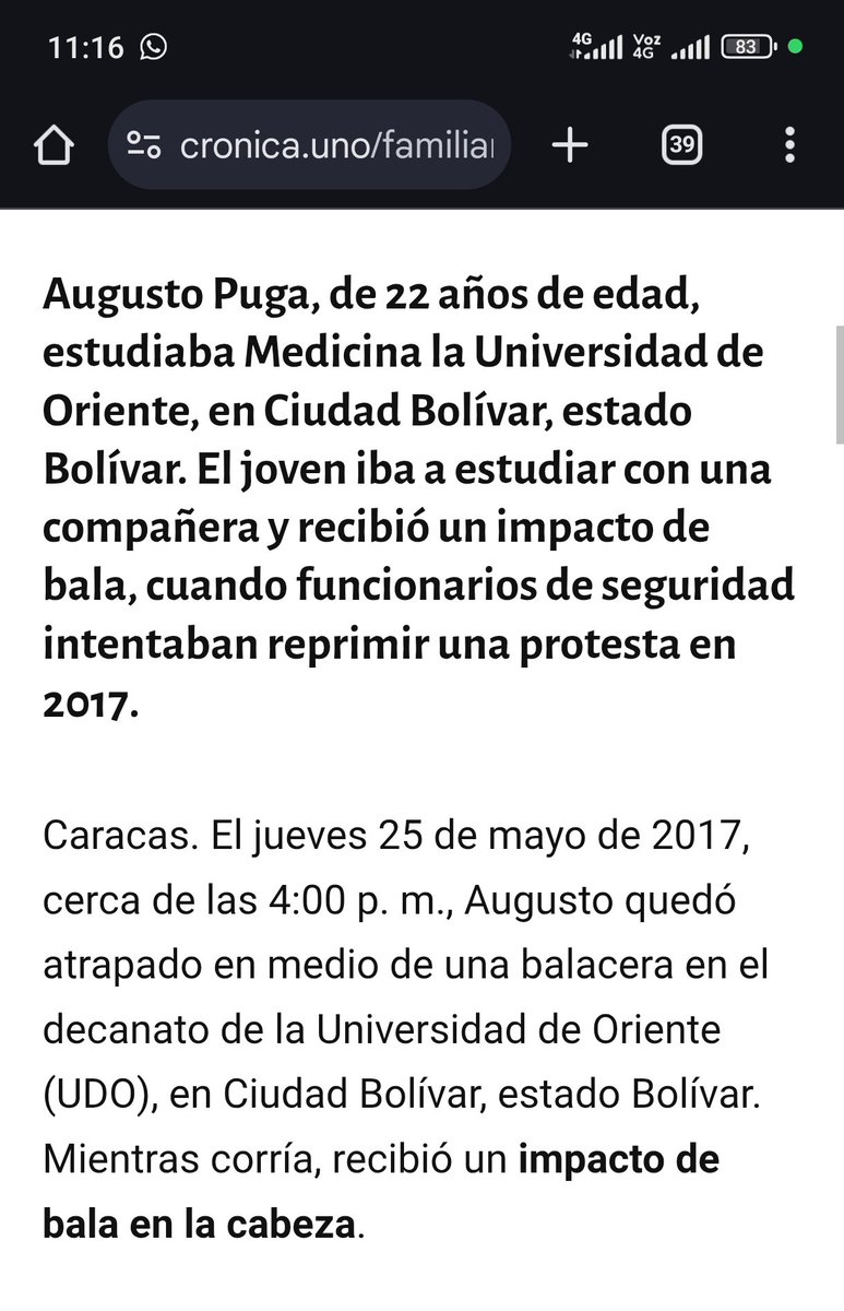 KellyTonikoo's tweet photo. @langley_wav - Augusto Puga lo mataron en 2017 en el decanato de la Universidad De Oriente. Estado  Bolívar. Prohibido olvidar, se lo debemos a los caídos. https://t.co/3EeDk8dsAB