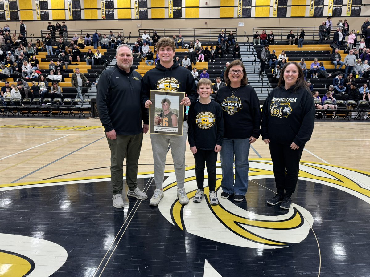 SEPolkRams's tweet photo. Congratulations to Cooper Martinson, Holden Hansen, Cael Winget and Sam Zelenovich of @sep_football on your induction into the @BoosterSep Hall of Champions https://t.co/UJUGKYrk0b