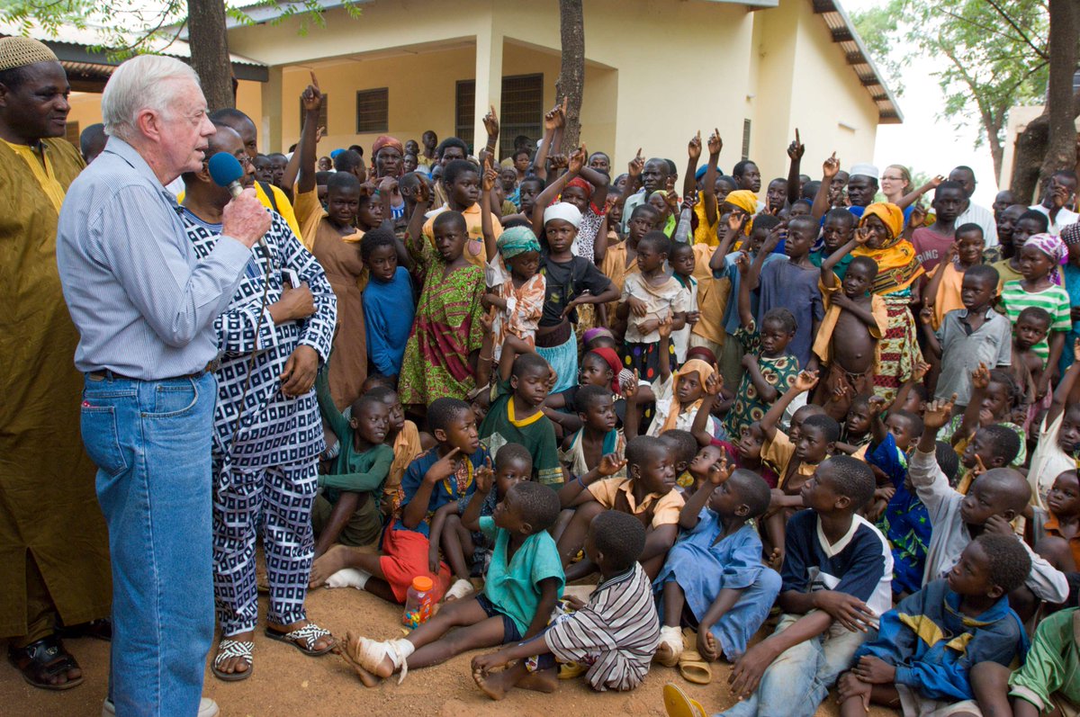 Did you know that former president Jimmy Carter led the charge to eradicate neglected diseases? The Carter Center has worked tirelessly to eradicate Guinea worm disease and hopes, like smallpox, to eliminate it for good.
  #cleanwater #cleanwaterinAfrica #jimmycarter