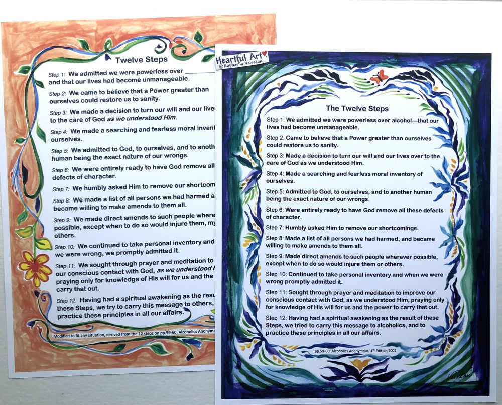 heartfulart's tweet photo. Heartful Art 12 Step poster in two versions, one, exactly as written, and one modified to fit any situation, available on Amazon here: https://t.co/MQcPWfcYug
One step at a time. One choice at a time. https://t.co/LHrjMnrViA