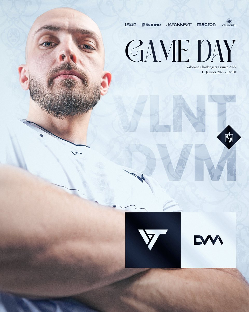 Préparez-vous pour le 1er match de VCL 2025 !

Nos premiers adversaires seront eeeeuh bah DVM

🆚 <a href="/DVM_Esport/">DVM</a> 
⌚ 17h00 
📺 twitch.tv/valiantofficial

#BeValiant #LEGACY