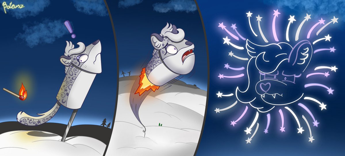 It’s time to launch poor firework <a href="/kaisenso/">Eiríni</a> into the sky!
What‘s the occasion? I don’t know.
Will she be fine? Probably -  she will respawn later or something…

#transformation #transfur #inanimateTF #TFTuesday #TFEveryday