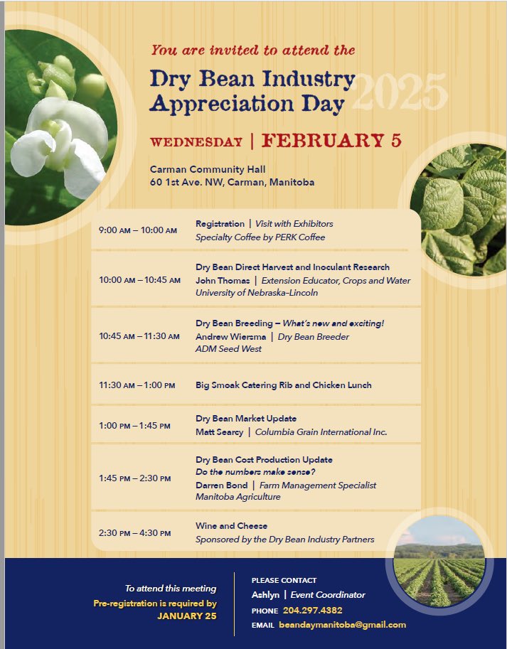 2025 Manitoba Dry Bean Industry appreciation day in Carman.