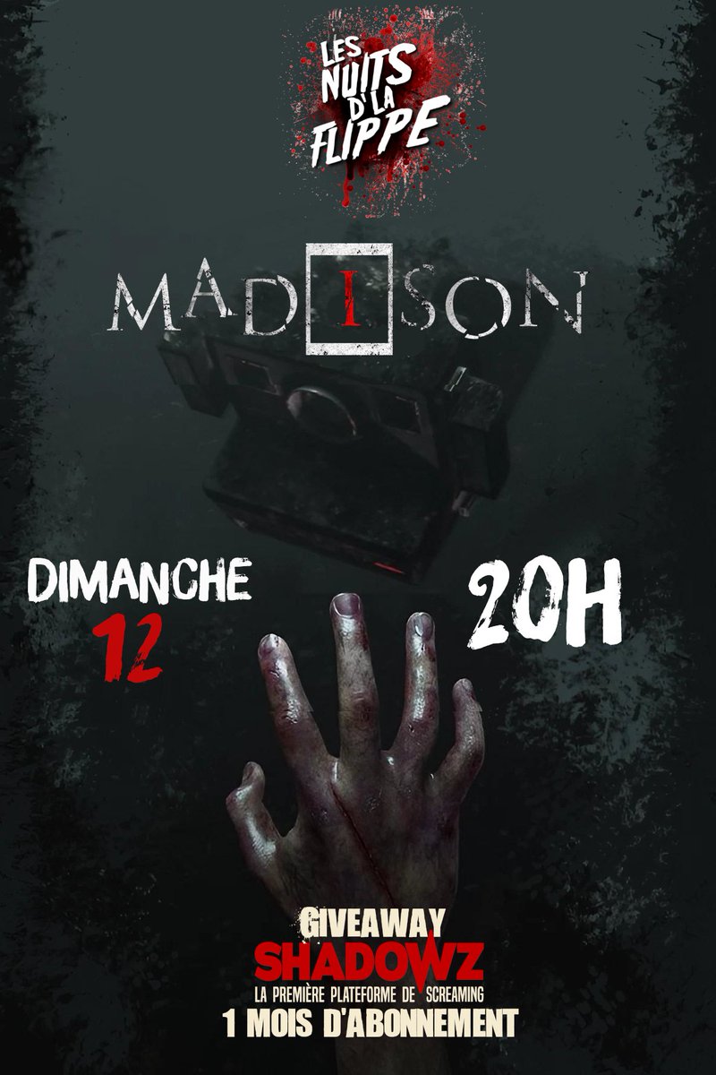 Hey les FraKassés ! 
Nouvelle Nuit D'la Flippe Dimanche soir. On continue <a href="/MADiSON_Game/">MADiSON Videogame</a>
 ici : 👉twitch.tv/captain_frakas… 
 On vous fait gagner encore 1 mois d'abo Gratos  à
<a href="/shadowzvod/">Shadowz</a>
La plateforme de screaming !! 
Elle est pas belle la nuit ??
