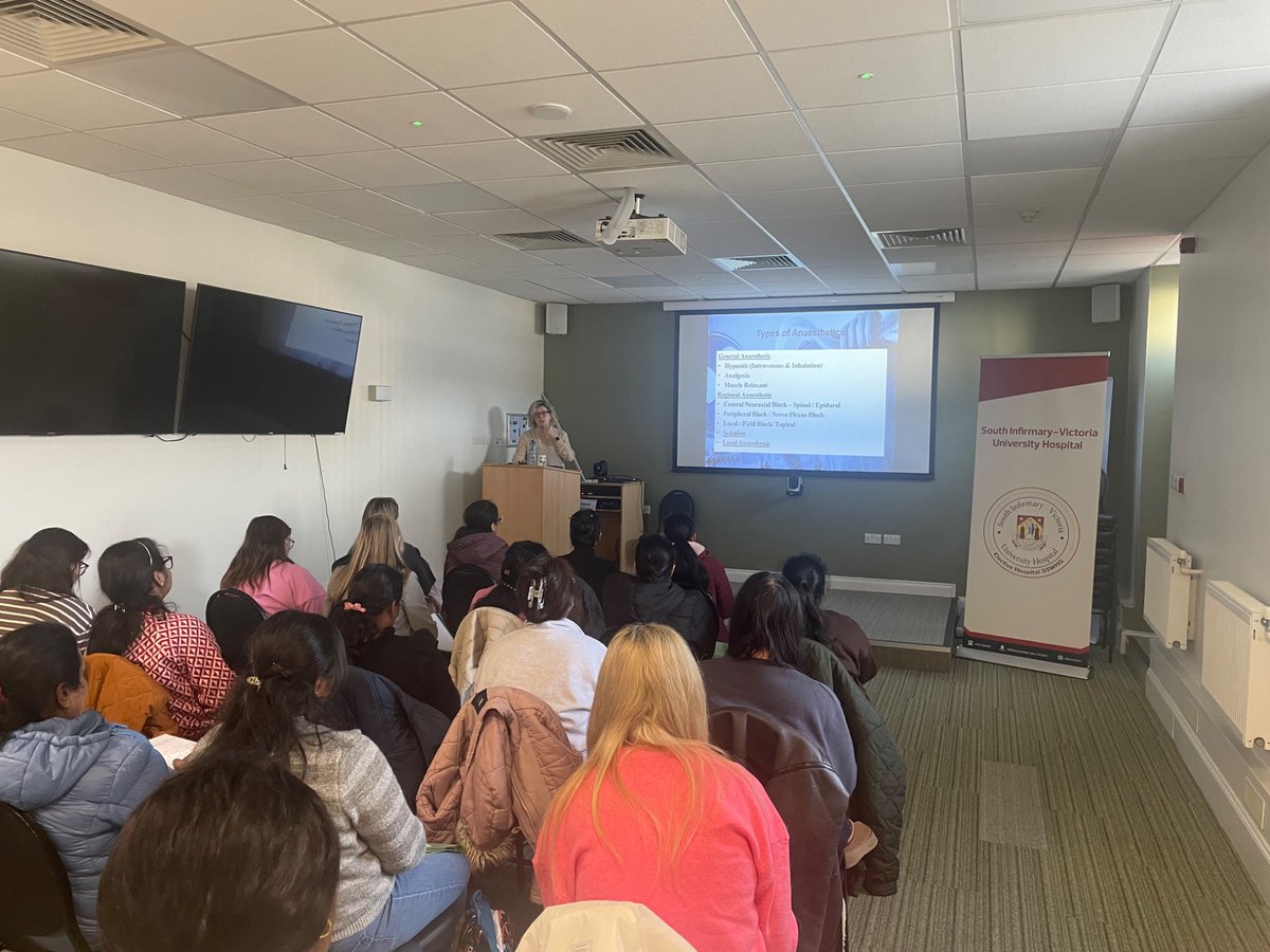 South Infirmary Victoria University Hospital (@sivuh) on Twitter photo Mary Prince presenting on Anaesthetics-Physiology and Pharmacy at the 2025 South-South West Hospital Group Theatre Foundation Programme. <a href="/BridAOSullivan/">Bridie O'Sullivan</a> <a href="/GraceReidy1/">Grace Reidy</a> <a href="/IrelandSouthWID/">Ireland South Women & Infants Directorate</a> #Nursing #operatingtheatre Mary Prince presenting on Anaesthetics-Physiology and Pharmacy at the 2025 South-South West Hospital Group Theatre Foundation Programme. <a href="/BridAOSullivan/">Bridie O'Sullivan</a> <a href="/GraceReidy1/">Grace Reidy</a> <a href="/IrelandSouthWID/">Ireland South Women & Infants Directorate</a> #Nursing #operatingtheatre