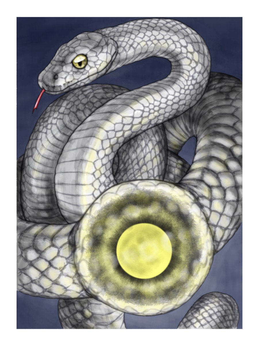 例年に漏れず年末年始に体調を崩し
遅くなりました
蛇絵を描き上げましたので
星食む蛇　星産む蛇　
と共に新年の挨拶と致したいと思います
本年もよろしくお願い致します。　ututu