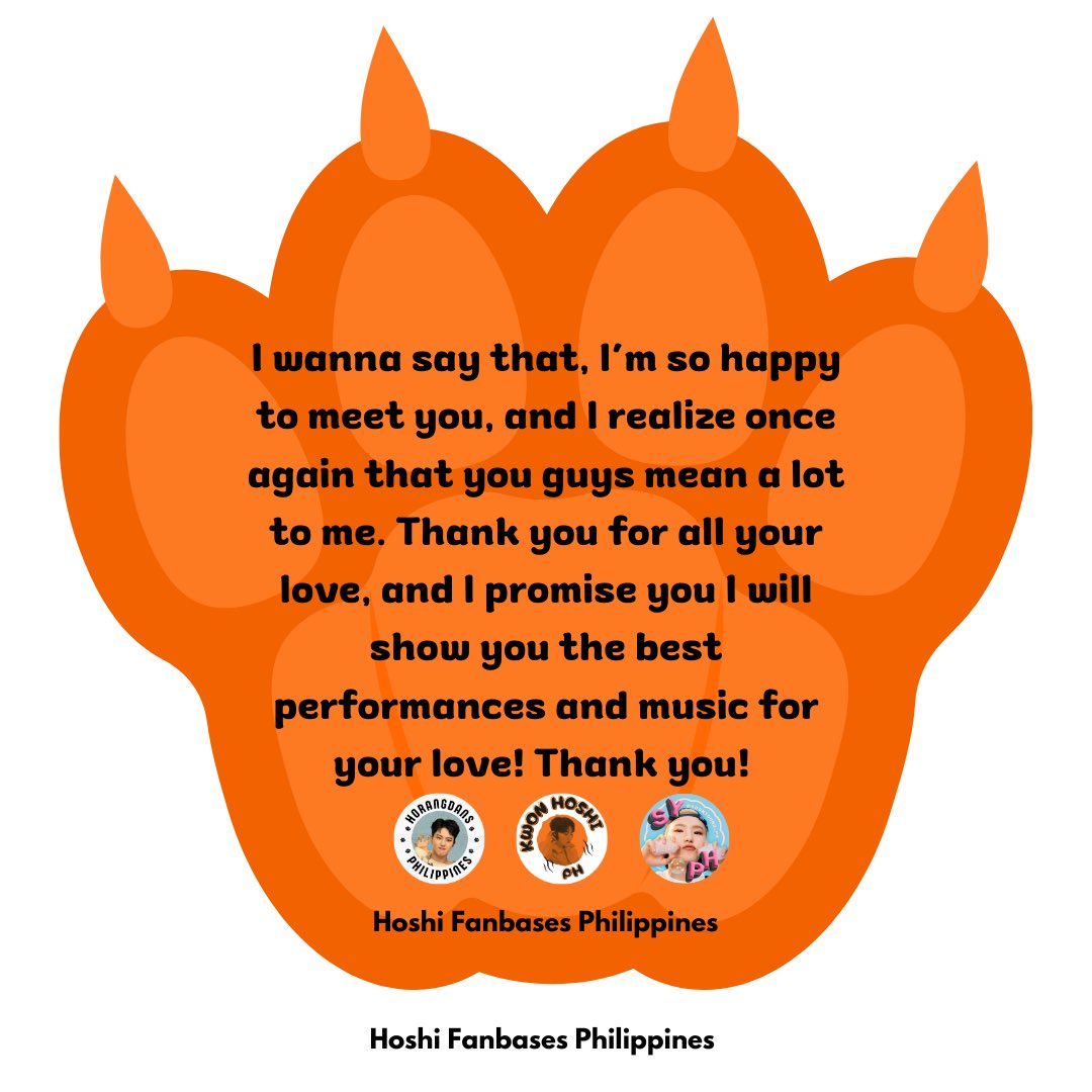KwonHoshi_ph's tweet image. 🐯✨ Mission Horanghae: Spread the Love! ✨🐯

To make sure more Carats get to raise the paw banners and show love for our beloved Hoshi, we’re sharing the banner template with everyone! 🐾

Feel free to print your own or even print extras to share with other Carats during the…
