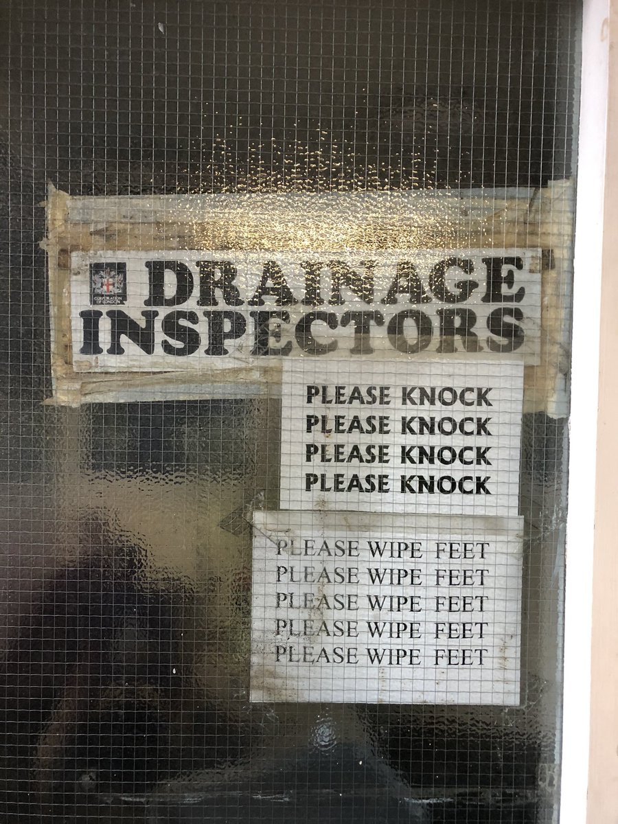 Drainage inspectors knock knock knock knock