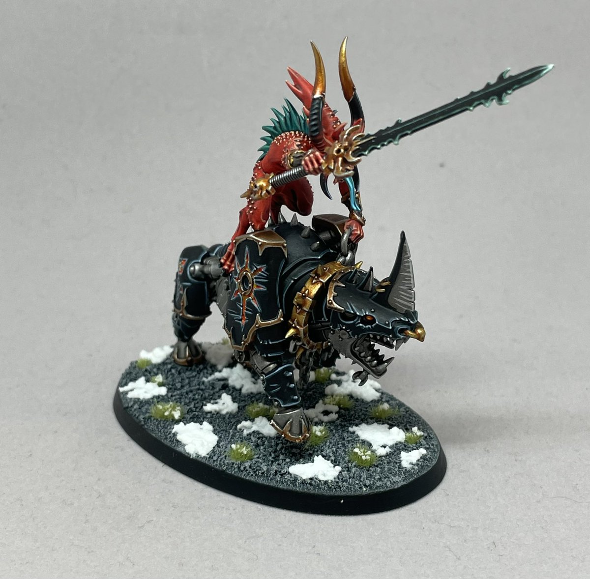 Finished the first Bloodcrusher of Khorne