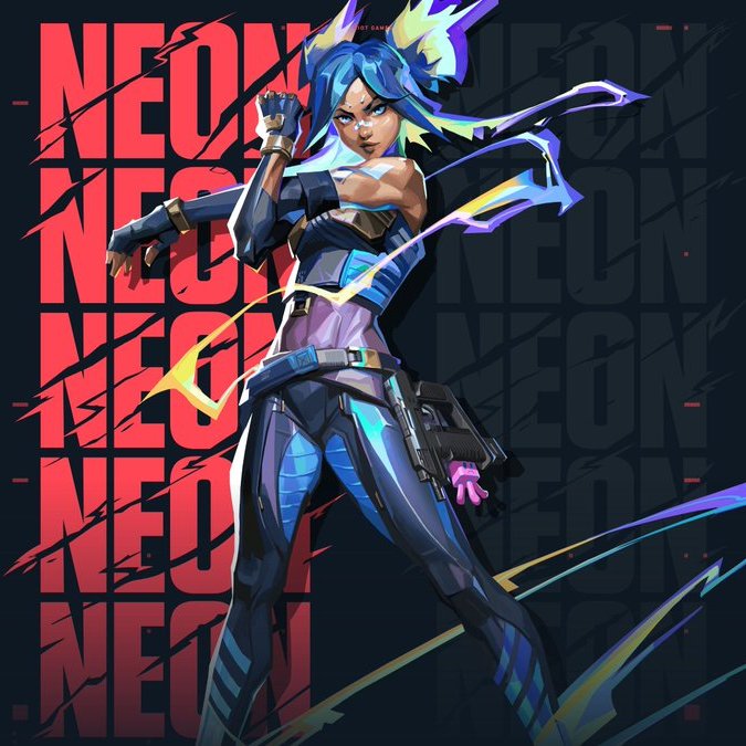 ValorINTEL's tweet image. Neon joined VALORANT 3 years ago today ⚡️