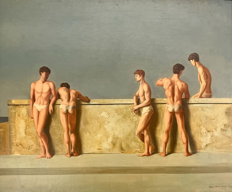 Painter641's tweet photo. 'Meriggio' (Noon), 1954 by Aldo Pagliacci (1913-1991), Italian painter. https://t.co/ESNmK36Tk3