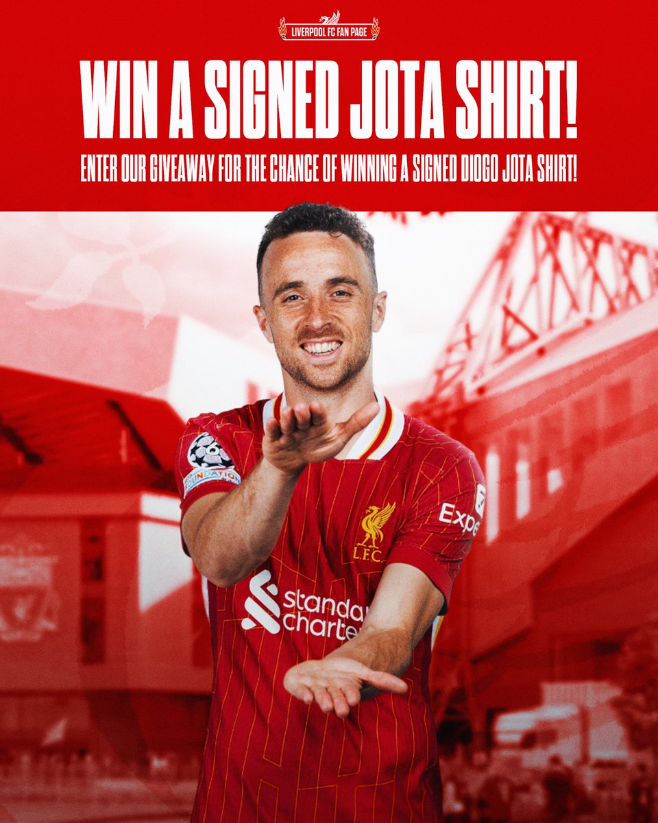 🚨🤯 WIN A SIGNED DIOGO JOTA SHIRT 🤯🚨

How to participate:
1️⃣ Follow <a href="/liverpoolfp_/">Liverpool Fanpage</a> &amp; <a href="/AnythingLFC_/">Anything Liverpool</a>
2️⃣ RT and Like this post 
✅ You’re in! 

📣 Winner will be announced on Saturday, 18th of January