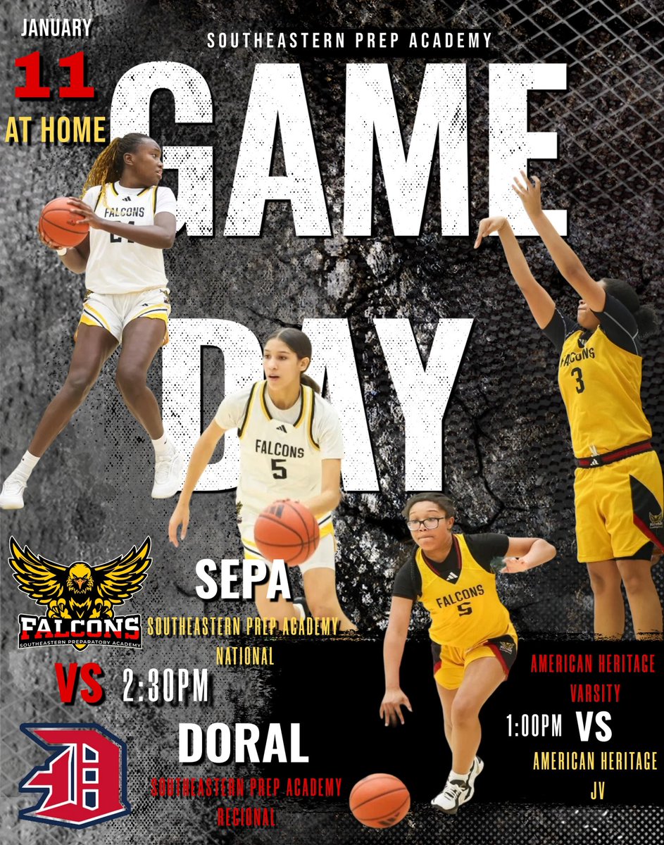 “Game day, baby! Today, both the national and regional teams will be at home facing <a href="/Ladyfirebirdsbb/">Lady Firebirds Bball</a> . Let’s go lady Falcons!”