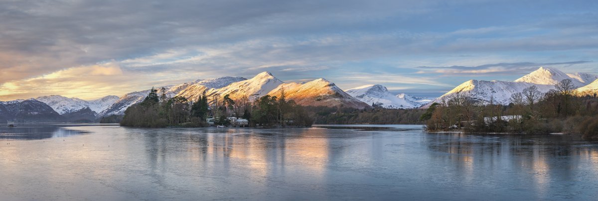 A lovely half hour or so before opening the gallery today - was surprised to see so much of the lake frozen at this end