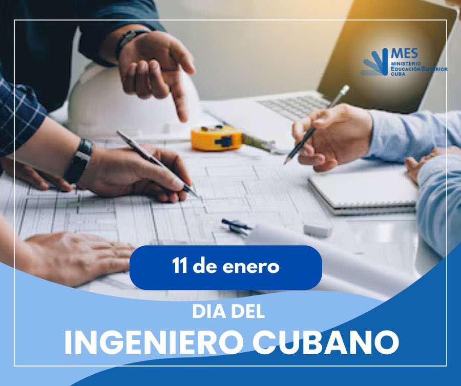matanzas_ujc's tweet photo. 📐El Día del Ingeniero Cubano quedó instituido el 11 de enero de 1946 en homenaje a Francisco de Albear, autor de varias obras de beneficio social en #Cuba. Se celebra cada año por la Unión Nacional de Arquitectos e Ingenieros de la Construcción de Cuba (UNAICC).

🎊FELICIDADES🎊 https://t.co/VRSMzmHPbn