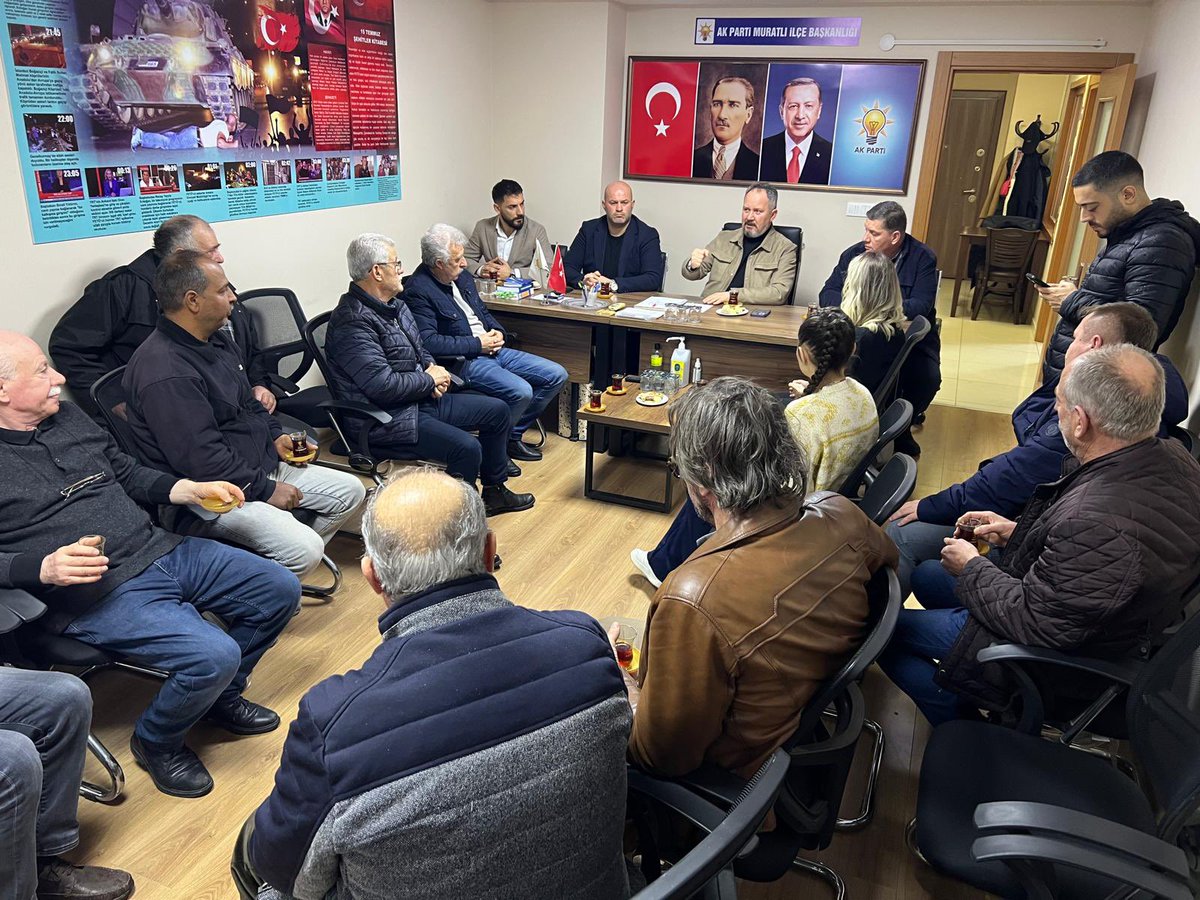 mestanozcan's tweet photo. 📍#MURATLI

İlçe Başkanımız Savaş Derviş Eskicioğlu ve değerli teşkilatımız ile buşluşup hasbihal ettik.

Sayın başkanımız , değerli yönetimi ve çok kıymetli gönüldaşlarımızla bir araya gelmekten mutluluk duyduk.

Teşkilatımızdaki bu birlik ve beraberliğim,kardeşlik hukukun devamını diliyorum.

Çalışmalarınızda Rabbim yar ve yardımcınız olsun.