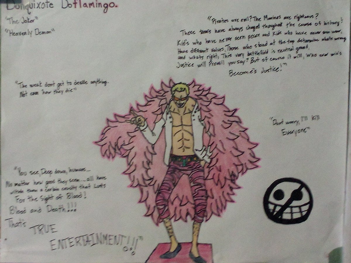 Cam111000's tweet photo. One Piece Art (Donquixote Doflamingo)@Crunchyroll @EiichiroYoda @OP_Netflix_Fan @ToeiAnimation @OnePieceAnime https://t.co/OTrZCmZOzw
