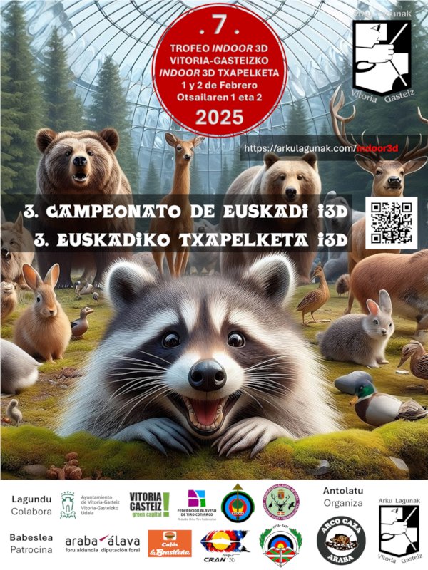 Abierta la inscripción del 7. Trofeo Indoor 3D Vitoria - Gasteiz.

¡Apúntate en arkulagunak.com/inscripciones