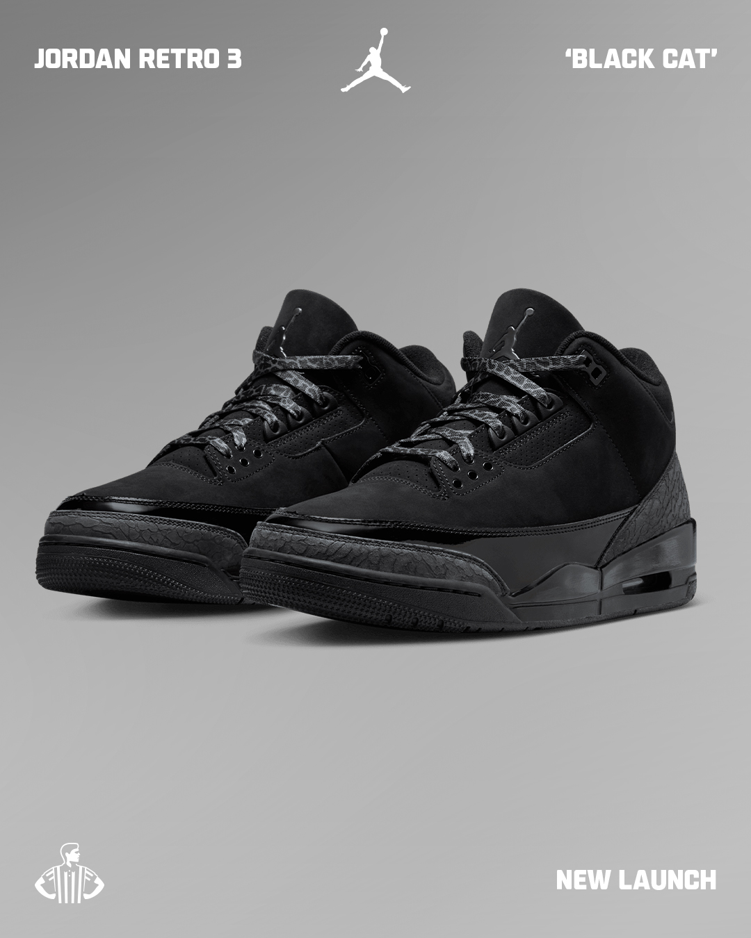 Air Jordan 3 black cat 28.5 10.5バラックチャット Air Jordan 3 – 'Black Cat' – Kicks Lounge