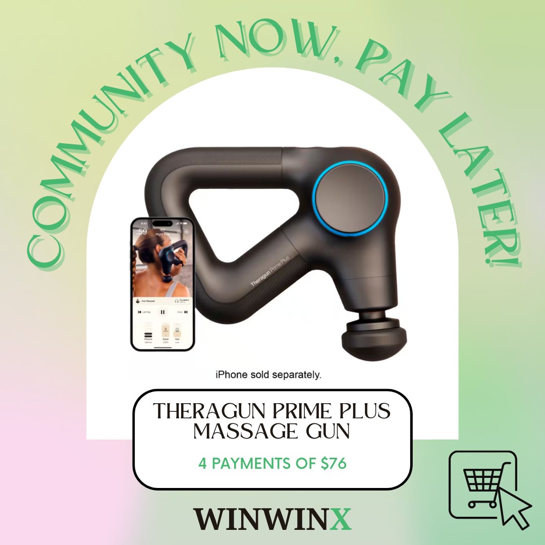 WinWinXPayments's tweet photo. Kick off your #2025Resolutions with a relaxing twist! Grab the latest #Threabody massage gun from #WinWinX, available for pick up at your local #BestBuy with easy #PaymentsOverTime! 🧘🏻🛍️ #MassageGun #Resolution2025 #SelfCare #OnlineMarketplace #BNPL #WellnessJourney #LifeHack https://t.co/qIfn6H7o3p