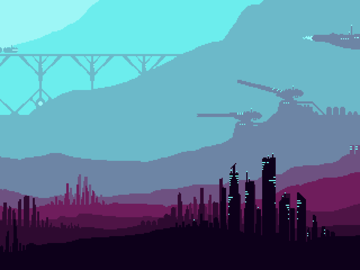 arijkx_'s tweet photo. Mars City [ 1 ] #pixelart #ドット絵 #gamedevelopment