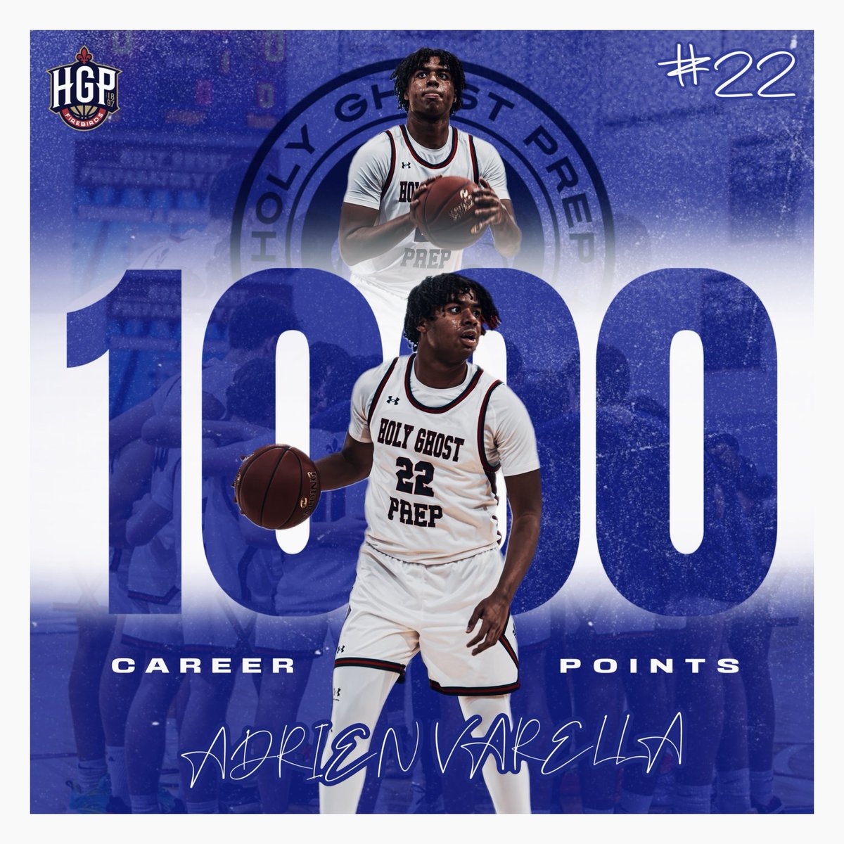 Congratulations to Senior Adrien Varella on scoring his 1,000th point last night. Ace scored 31 points in the win over Pennsbury. 

Ace is the first HGP basketball player to reach the milestone since Lenwood Greenwood, ‘04.