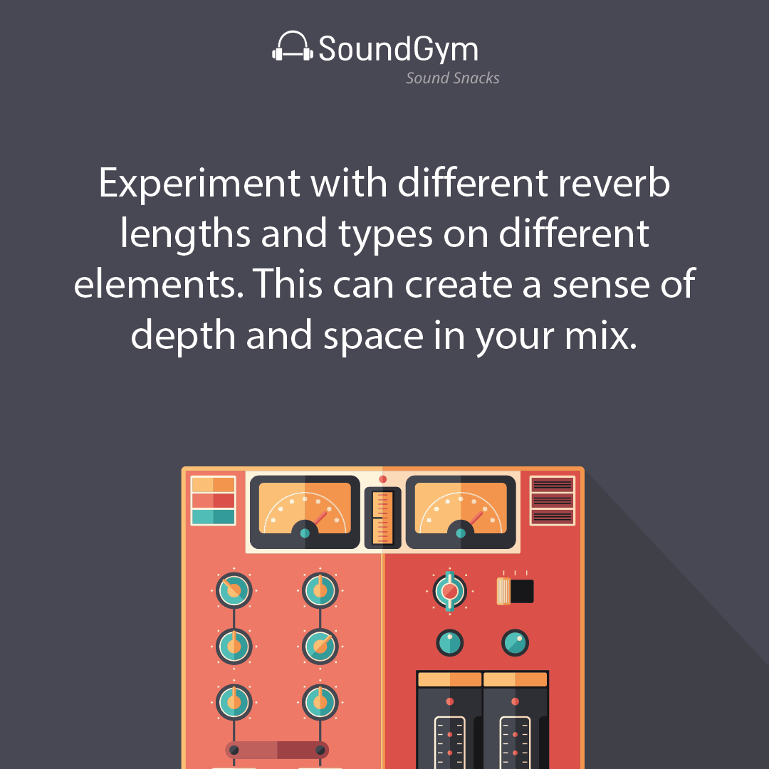 soundgym's tweet photo. Experiment with different reverb lengths and types on different elements. This can create a sense of depth and space in your mix.
#ProductionLife #SoundEngineer #MusicMaker #MusicProducerLife #SoundGym https://t.co/D64IFm1Uvb