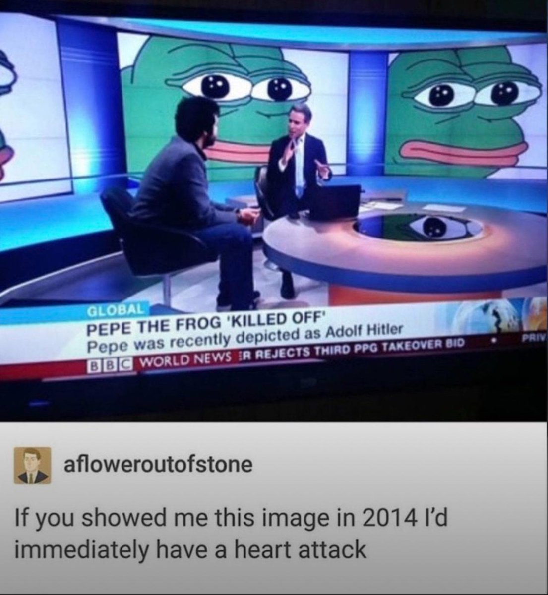 Pepe was recently depicted as the Austrian Painter - BBC says