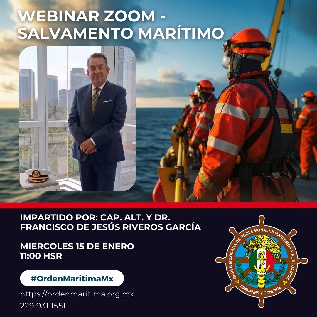 Los invitamos al webinar de Salvamento Marítimo.
Registrarse aqui: 
us02web.zoom.us/meeting/regist… próximo miércoles 15 de enero 11:00 hrs
@CumunidadMaritima <a href="/MarinosMx/">Marinos Mercantes.Mx</a>