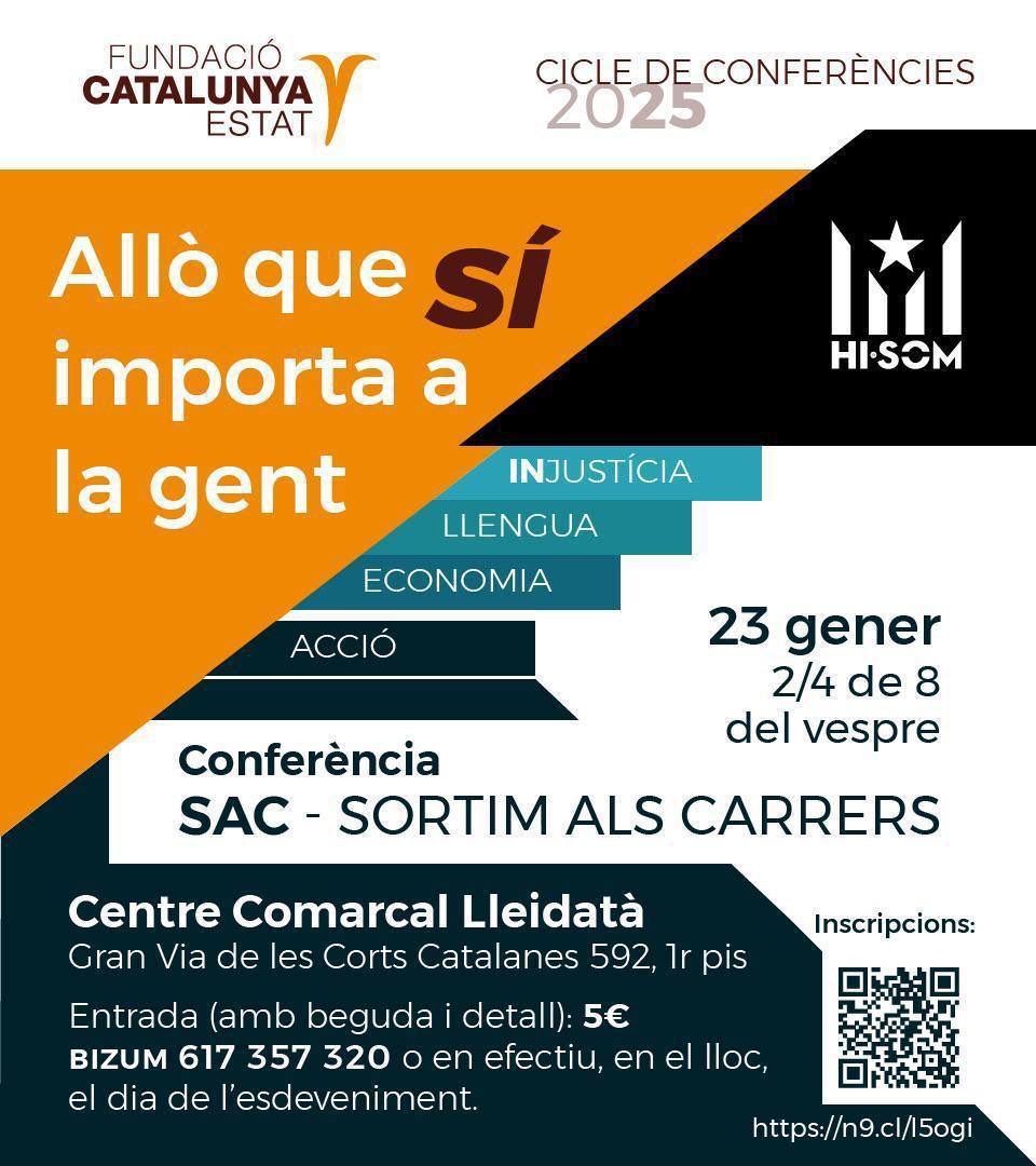 L’establishment -amb tots els altaveus del règim- s’esforça en fer creure que l’independentisme (IEC: Moviment que propugna la independència política) ha desaparegut a Catalunya. 

Res més lluny de la realitat. 
1/3