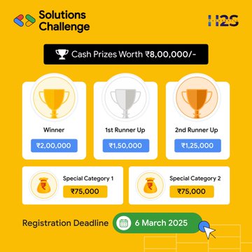 jashanps254's tweet photo. I have registered for Solutions Challenge. 🚀 Have you ?
Register Now: https://t.co/E6wrpSDHAm
Don’t miss out on all the exciting perks and benefits.

Let’s innovate together!
#GDGSolutionChallenge #GDGonCampus #GDGoCPUP #SolutionsChallenge2025 https://t.co/ndeOAxqZk7