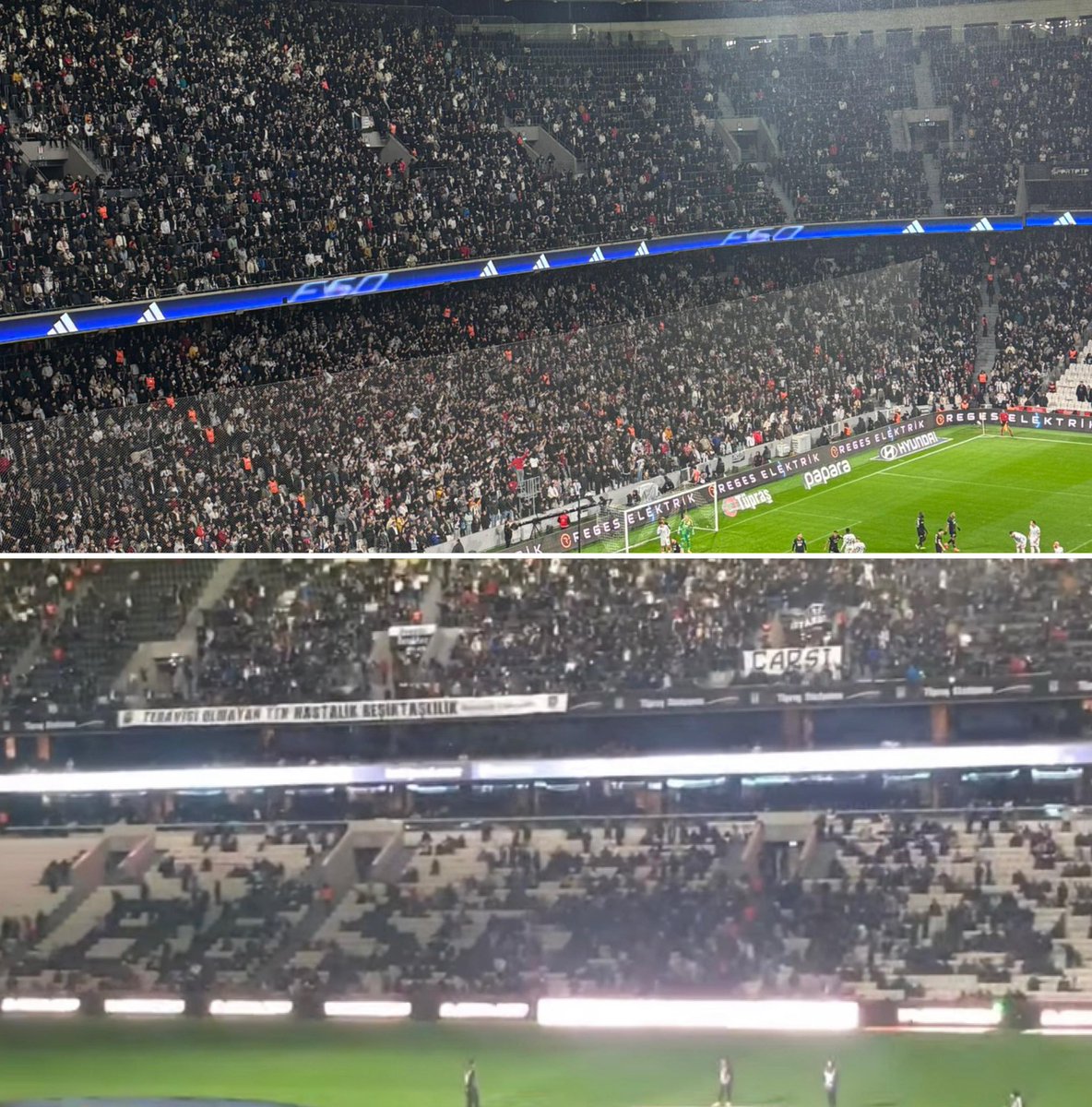 Açık tribünlerde yapılan indirimin getirisi olarak gördüğümüz dolu tribünler -olması gerektiği gibi-, gerekli indirimin yapıldığı takdirde; Kapalı tribününde bu çirkin görüntü olan boş koltuklardan arınacağı anlamı taşımaktadır. 

Başkanımızdan, devir hakkının açılmasını ve