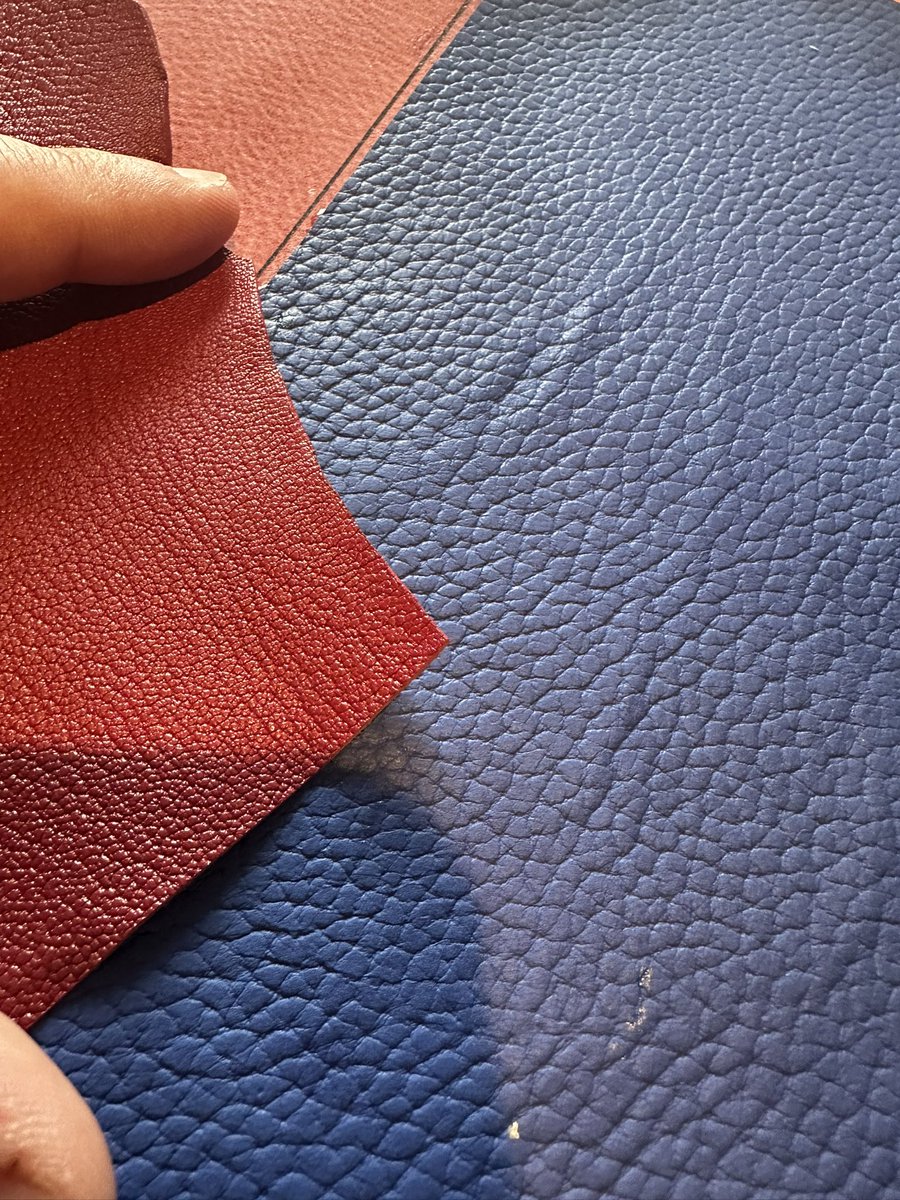 I changed my mind… looking at a Red goatskin exterior, Blue Lambskin liner. 

What style of an end page would you want to see? More of a Patriotic? Or more of a neutral? Let’s let social media decide… comment below!